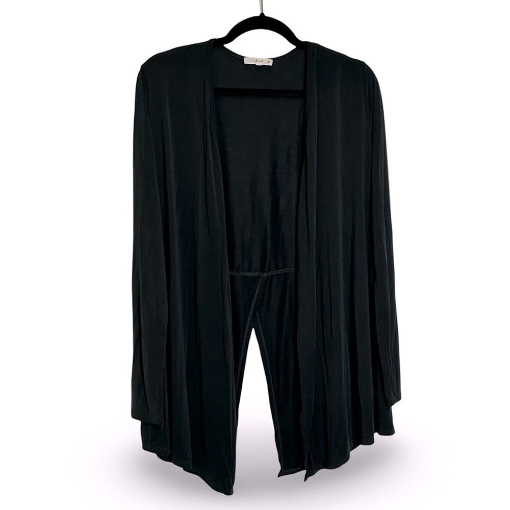 Le Lis Modal Cardigan‎ Size Medium Made in USA Casual Comfy Neutral Boho Stretch